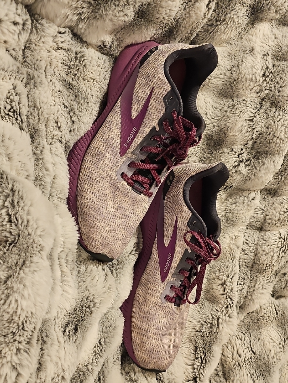Brooks Women’s Athletic Shoes in Burgundy and Light Pink